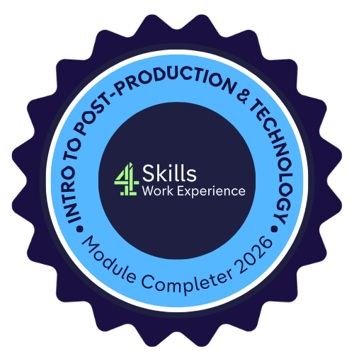 Badge for An Introduction to Post-Production & Technology at Channel 4 Completer 